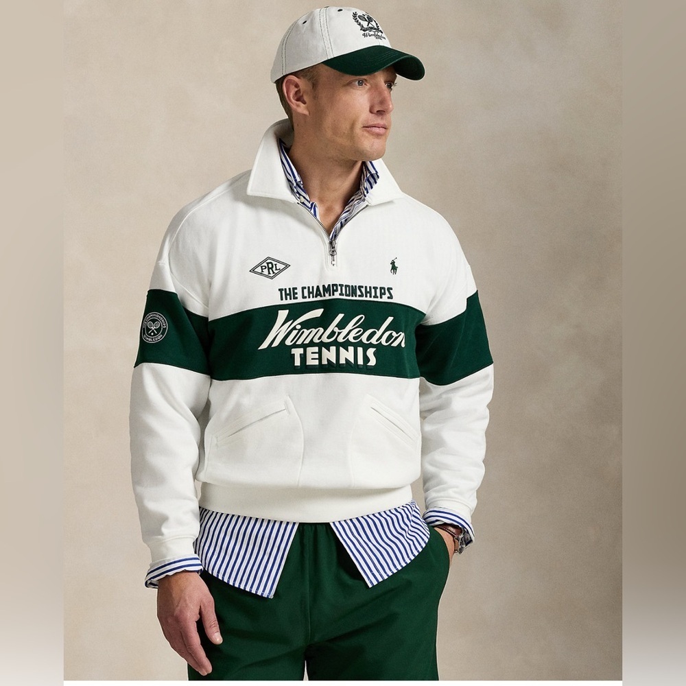 Polo Ralph Lauren Unisex Wimbledon Relaxed-Fit Fleece Sweatshirt - Picture 6 of 7
